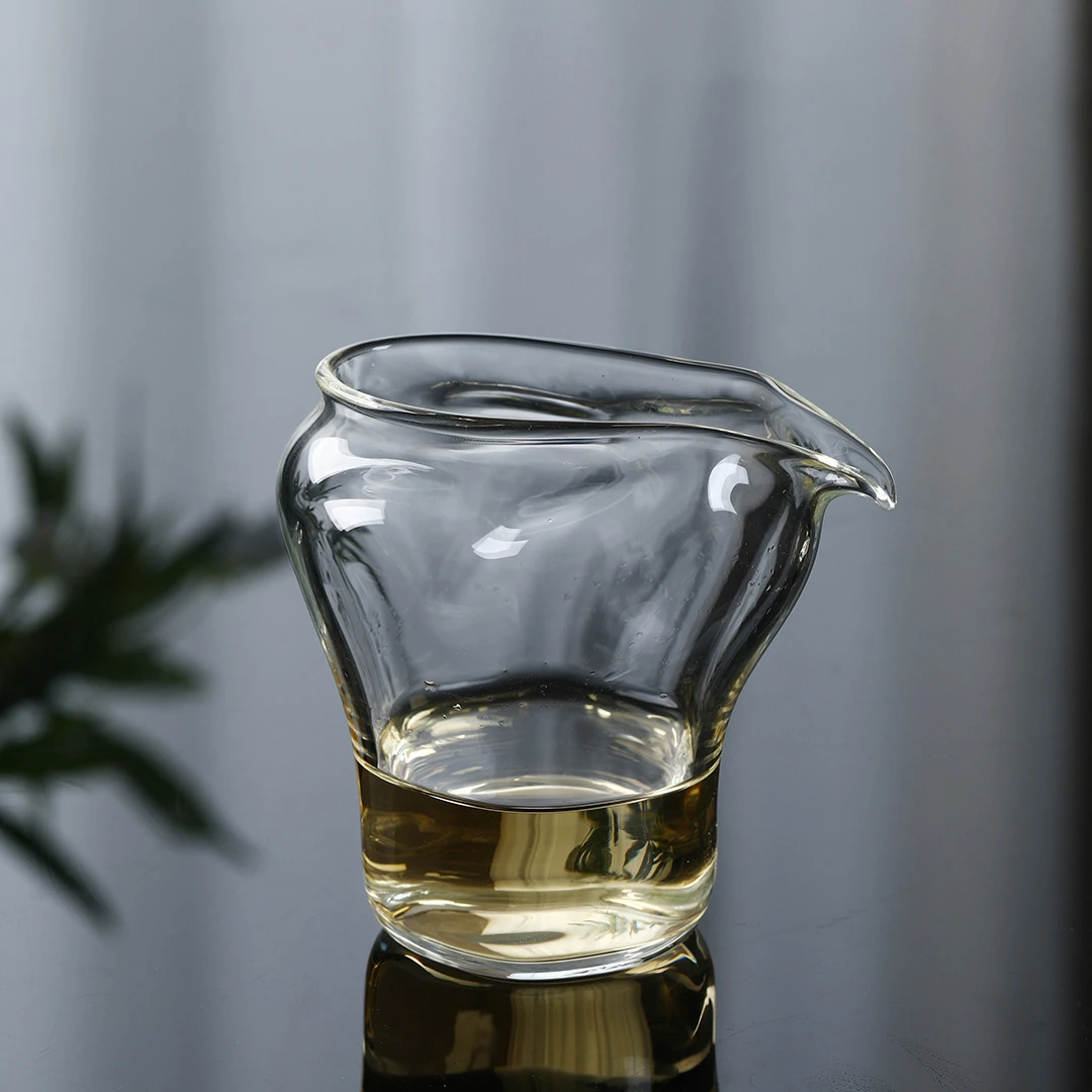 手工吹制公道杯公杯分茶高硼硅玻璃鹰嘴式出水口茶具简约耐热玻璃