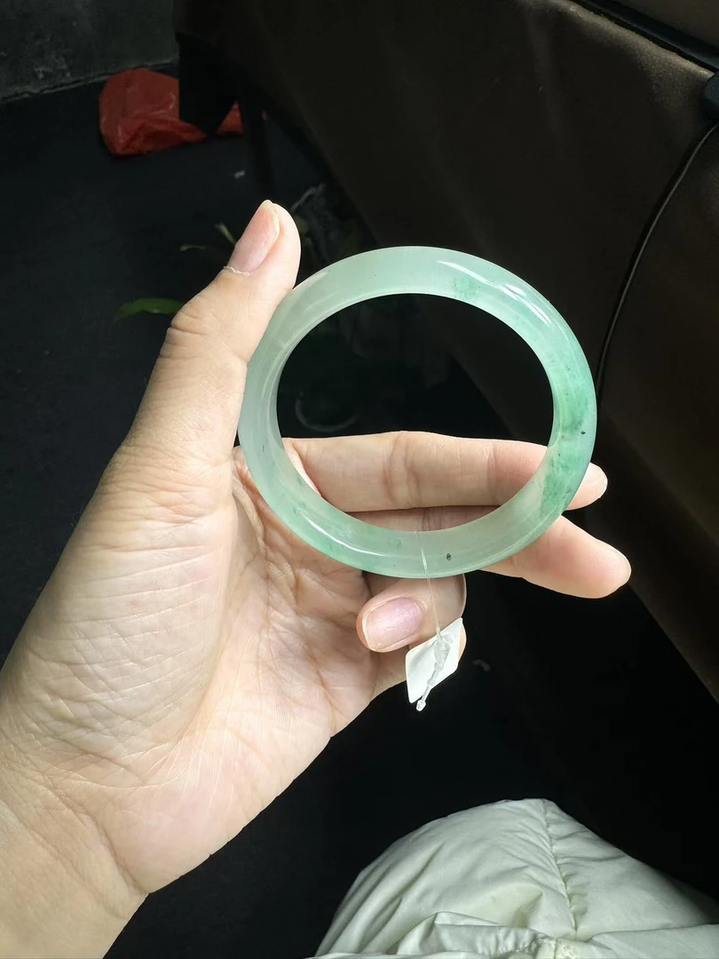 天然独龙玉非洲翠 平安镯56