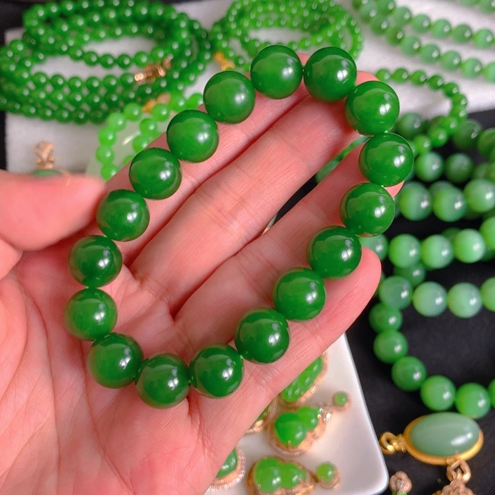 和田玉（碧玉）未镶嵌手链