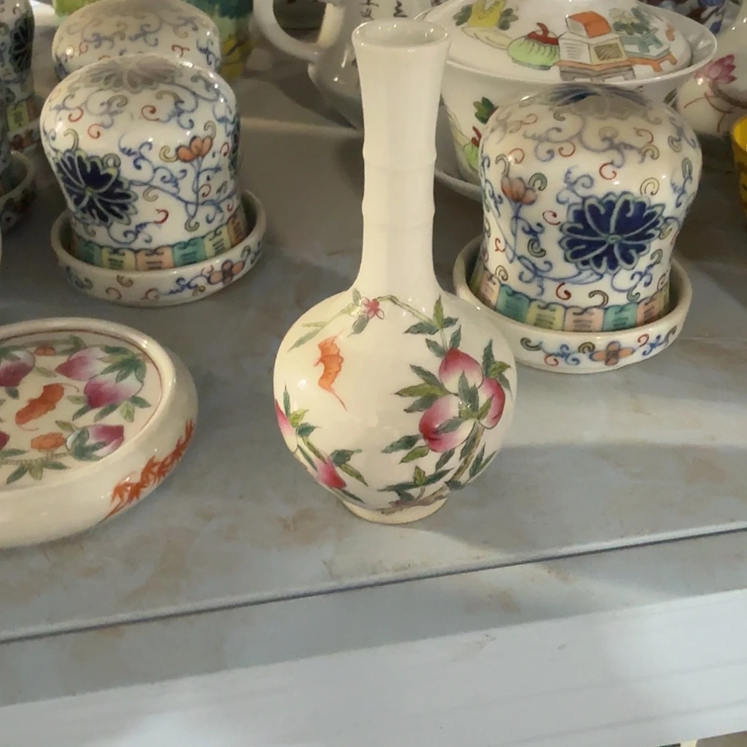 瓷片摆件手绘瓷器全部处理