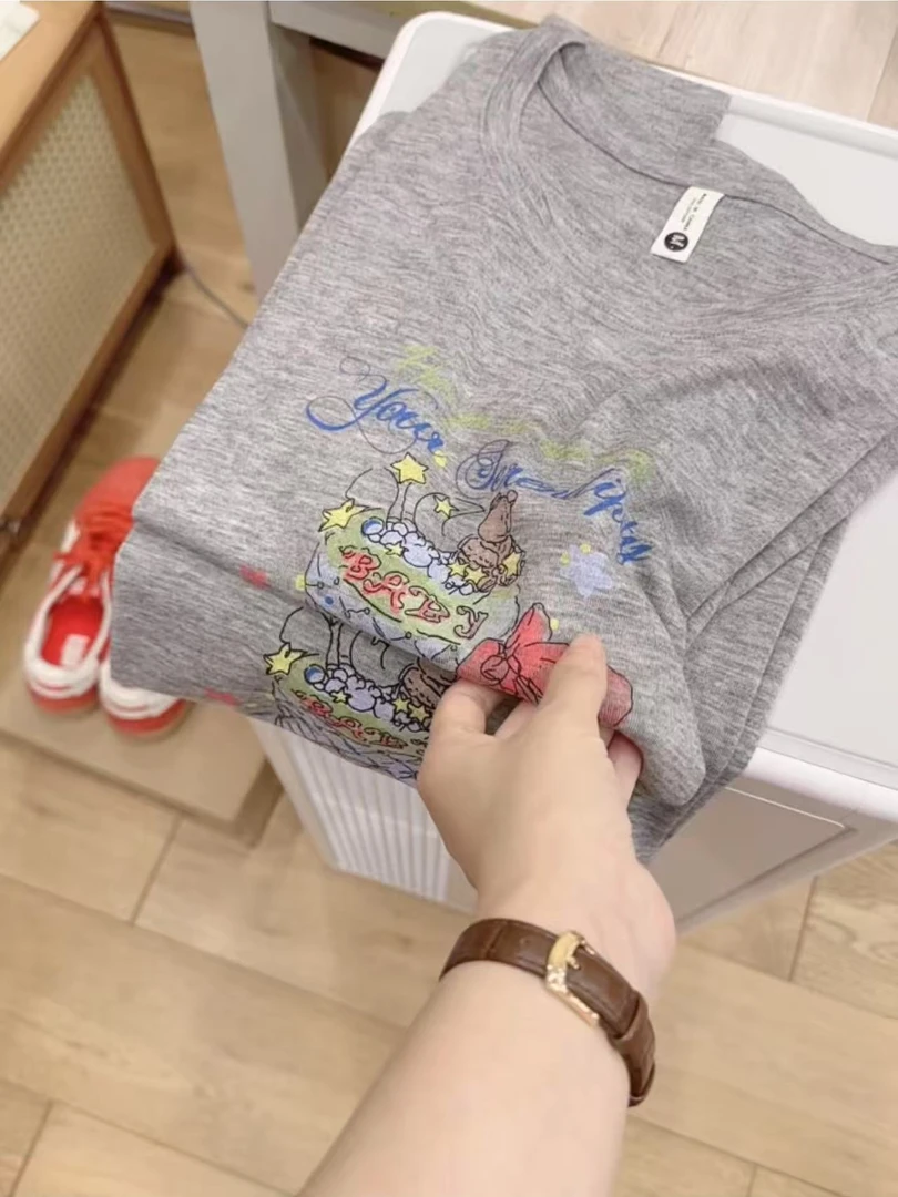 七言家巨好看！ins火爆夏季必备小熊蛋糕休闲短袖体恤