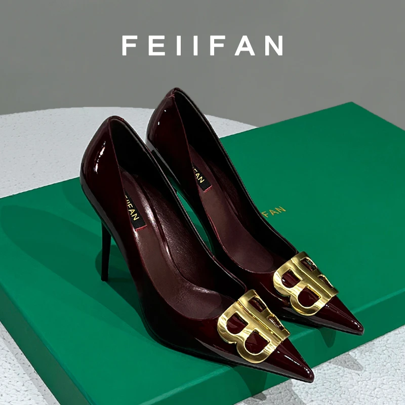 【现货】红色高跟鞋2025春秋新款细跟高级感气质通勤尖头单鞋女7676