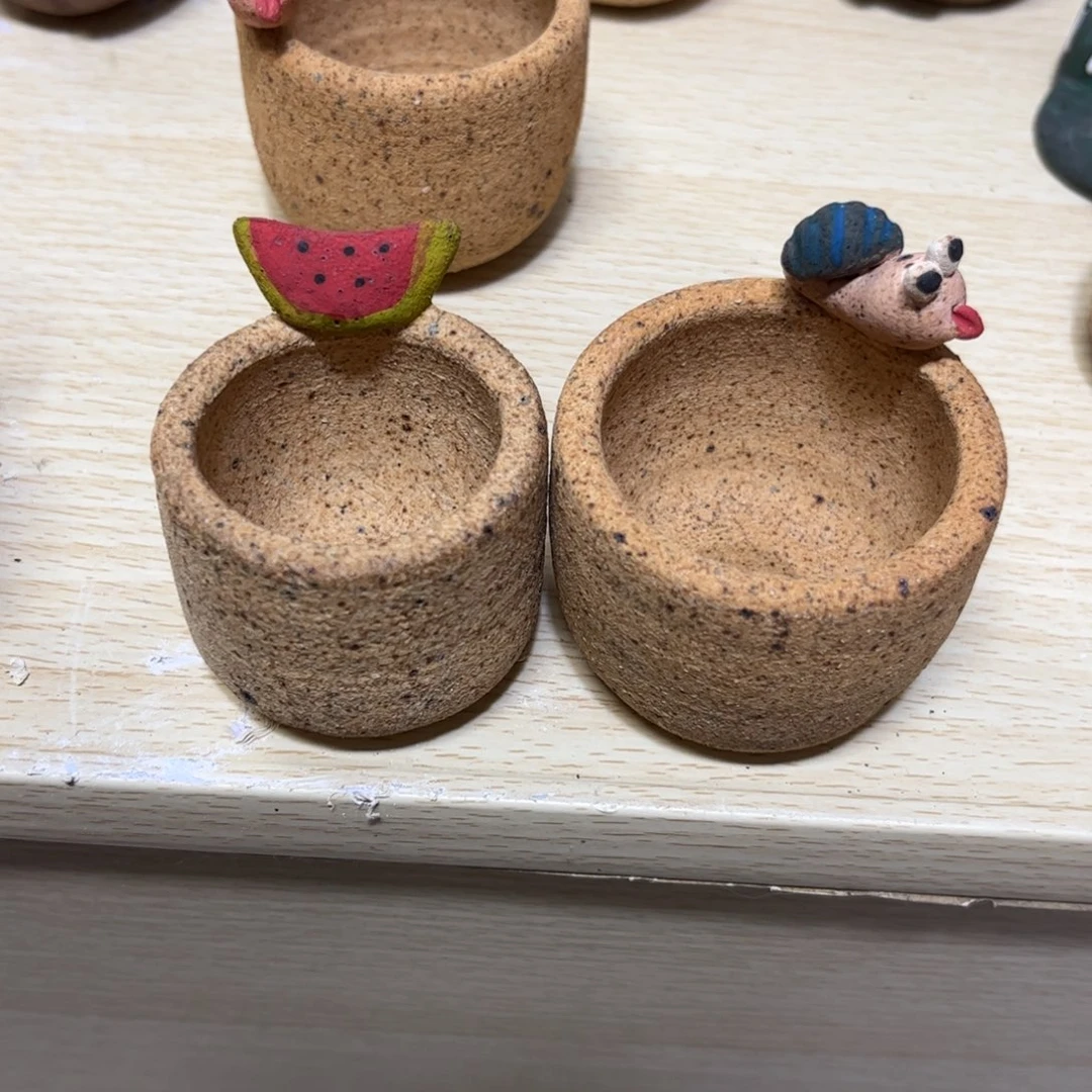 日***心泥塑古镇炻陶花盆