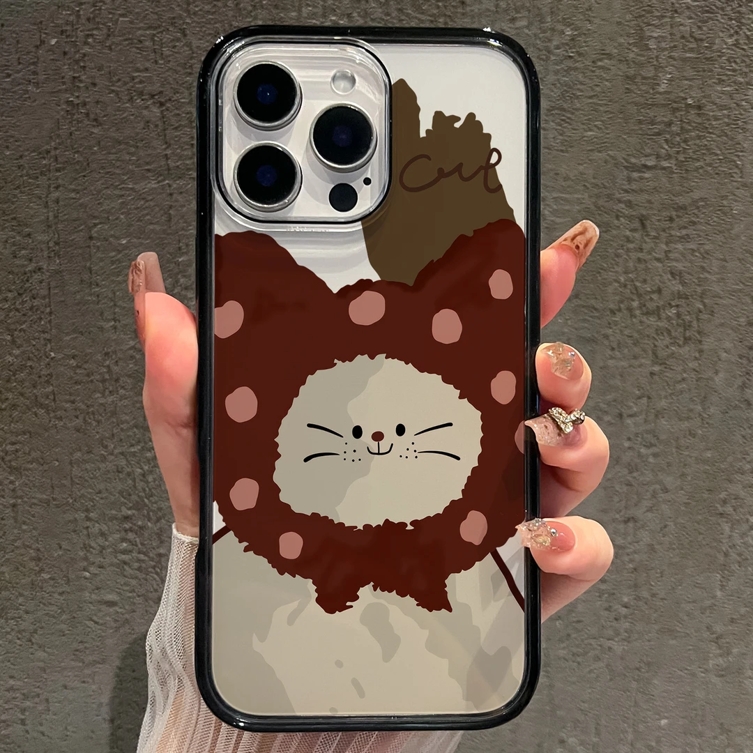 【AI键保护】头套小猫适用苹果16promax手机壳iphone15新款14少女
