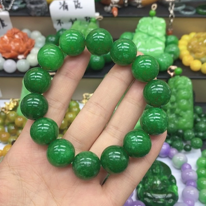 盟***臻翡翠未镶嵌手链手链53