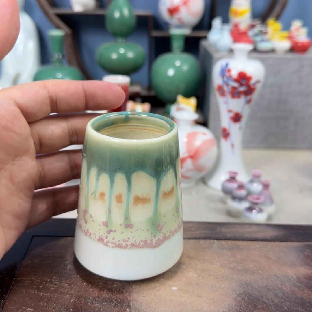 陶瓷手工小花器摆件