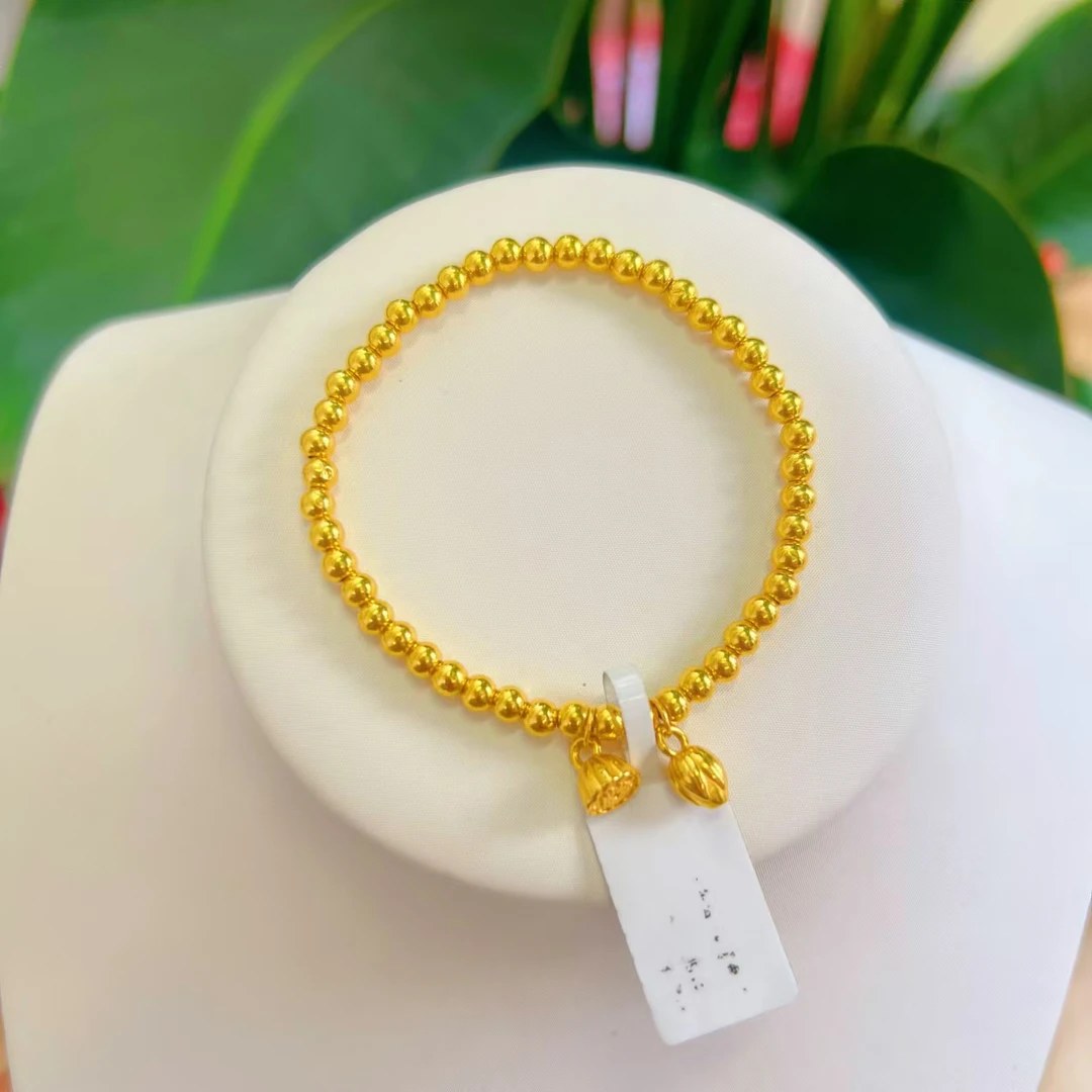 水贝黄金卡4mm两世欢足金999雅婷专属