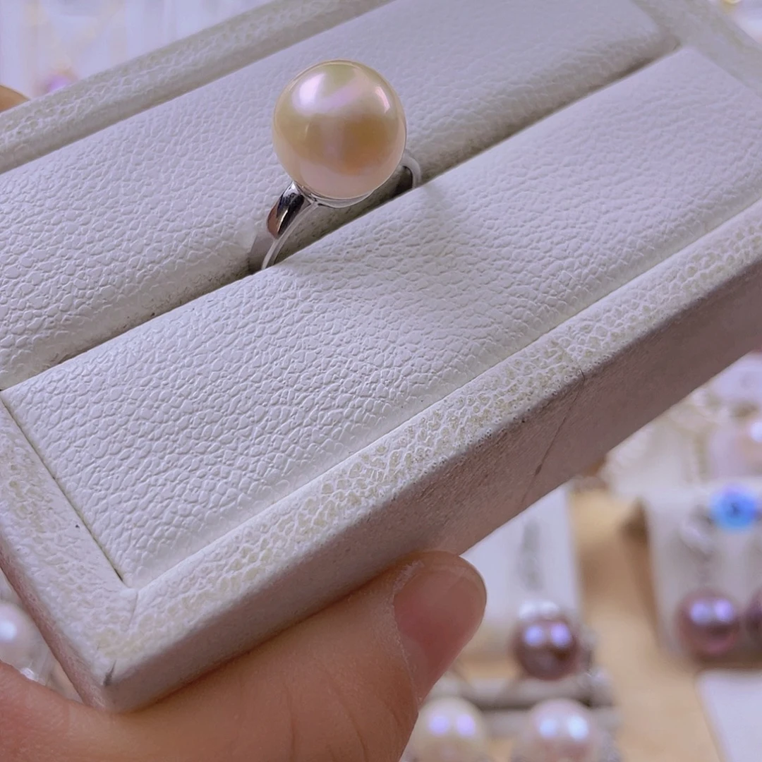 戒指淡水珍珠银S925镶嵌