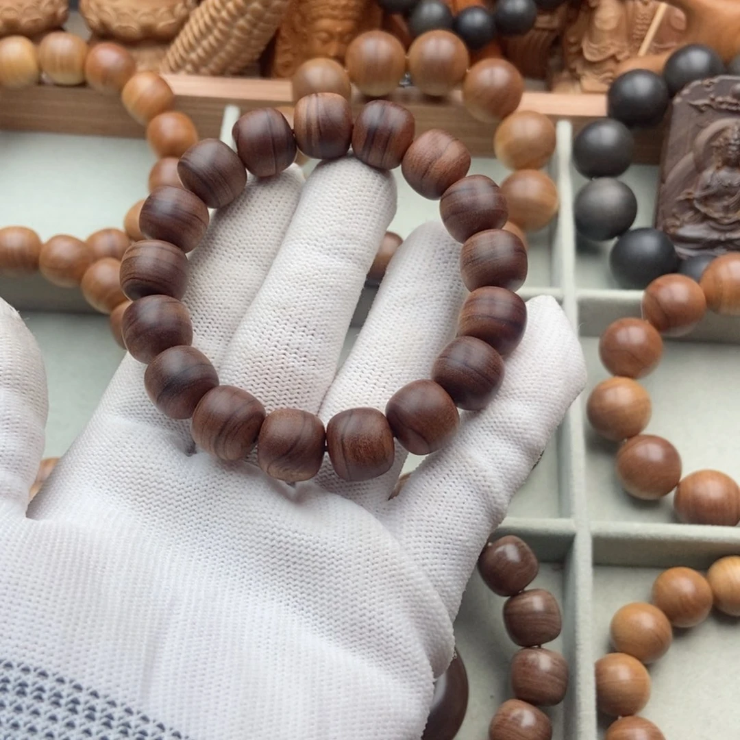 檀香木手串/手链文*宗12.13老山檀黑肉沉焦糖手串