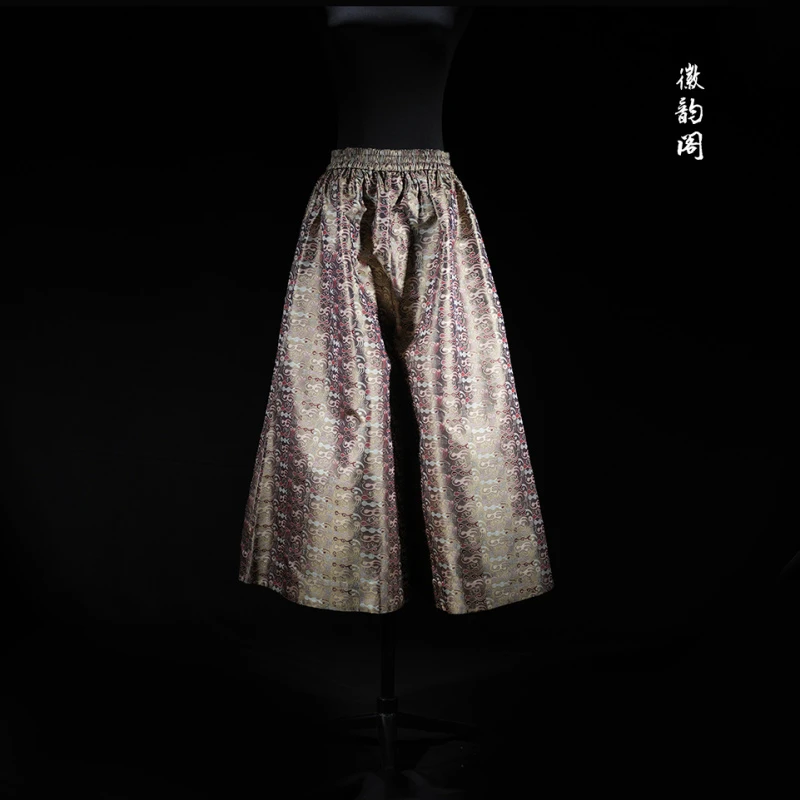 玄瑞 | 徽韵阁夏季新款蜀锦时尚百搭五星出东方休闲裤