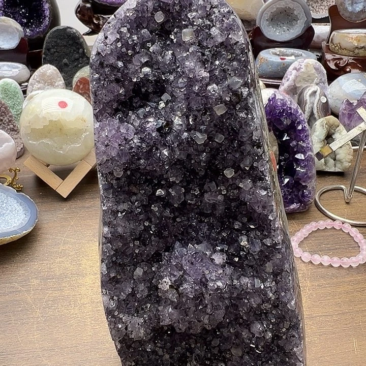 未镶嵌珠宝半成品水晶大漏晶花晶镇方解11