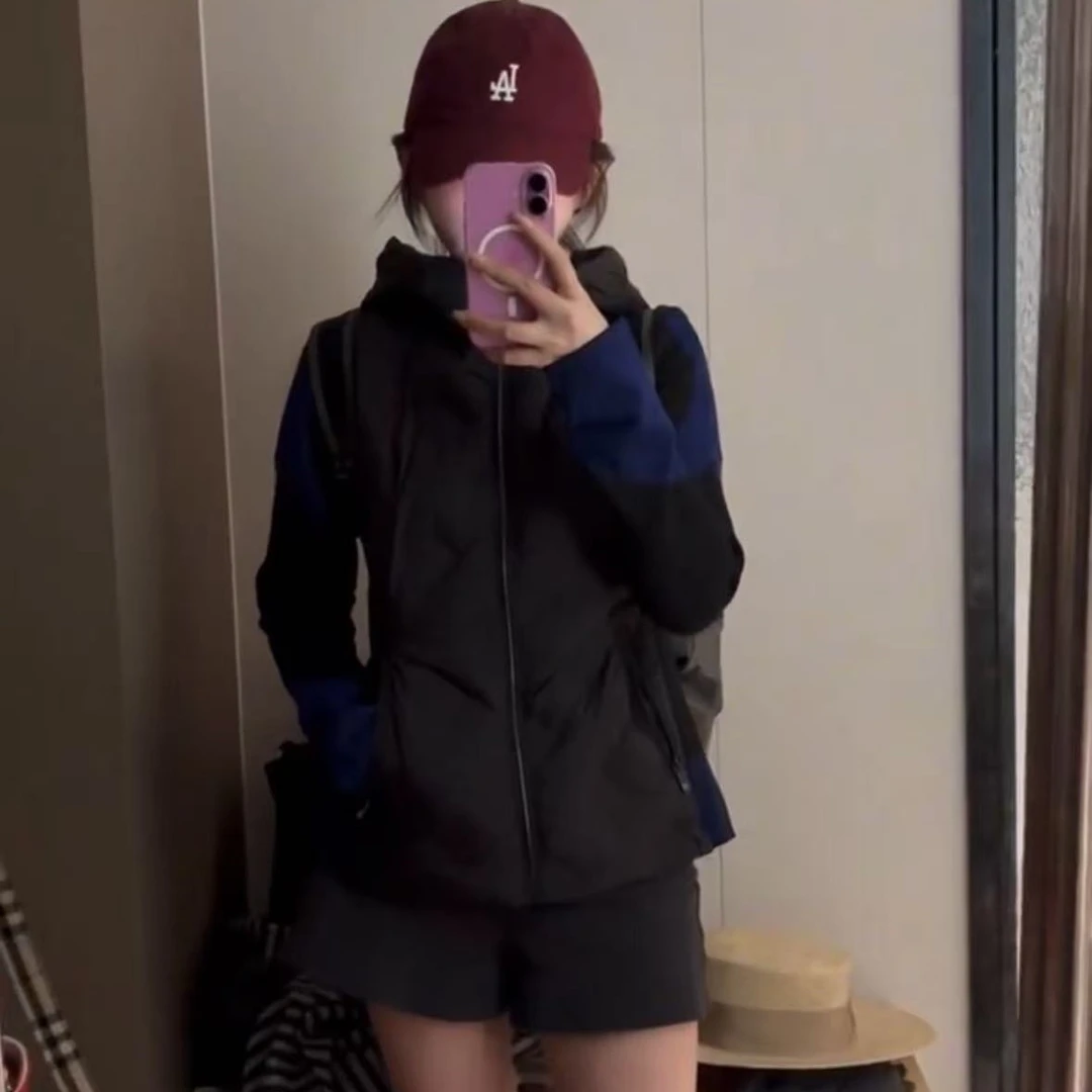 YK M胸90-100长58品牌压印连帽修身显瘦羽绒服外套连帽上衣 3150