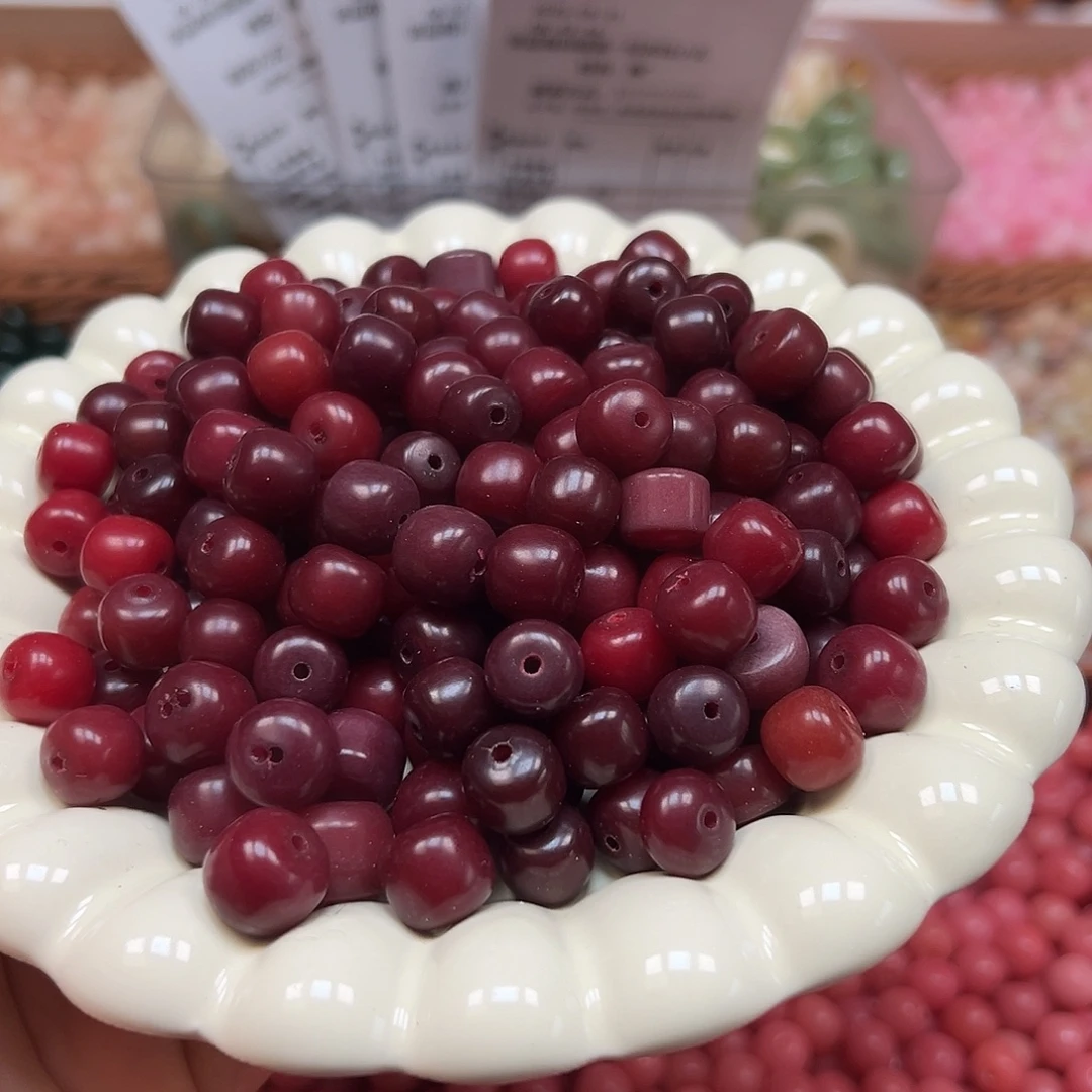 手串菩提根/象牙果瑕疵红混300颗有坏