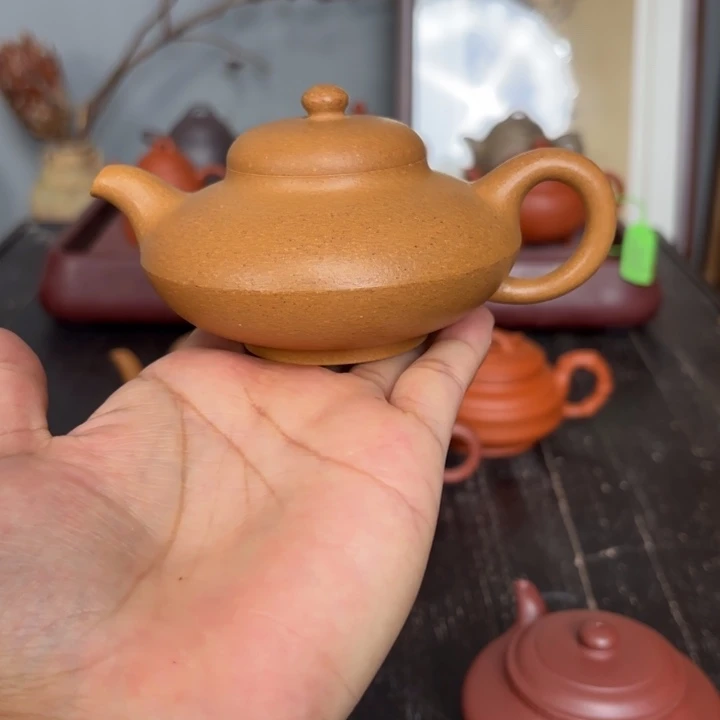 紫砂茶壶合欢180毫升黄金段