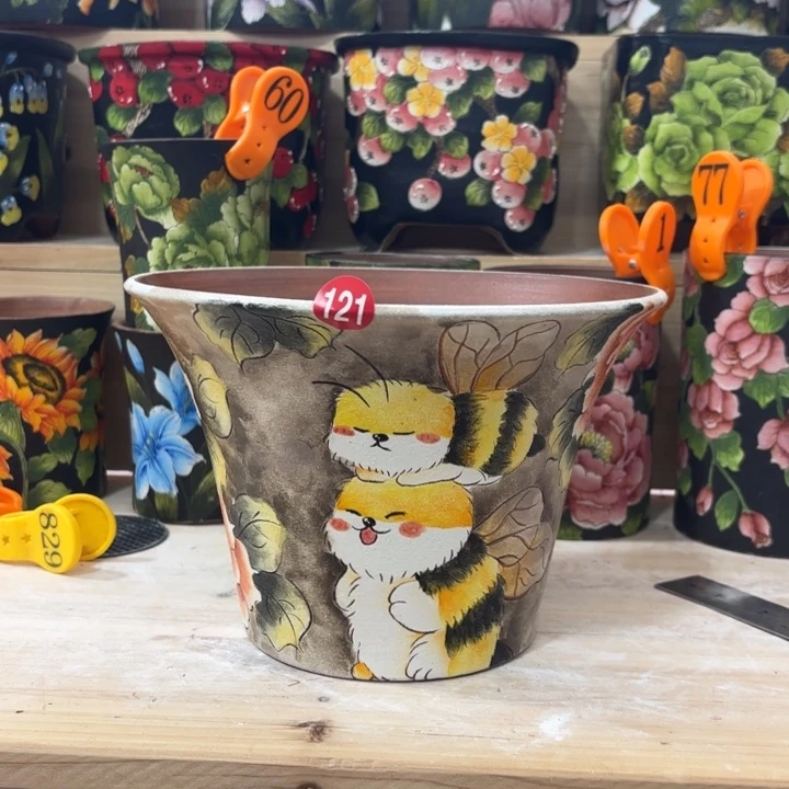 景德镇手绘花盆陶瓷20/14