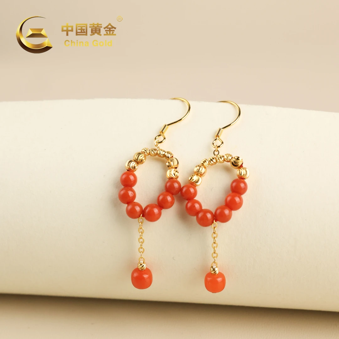 【中国黄金】御夏 | 南红*耳饰*S925银镶嵌-R1740-臻