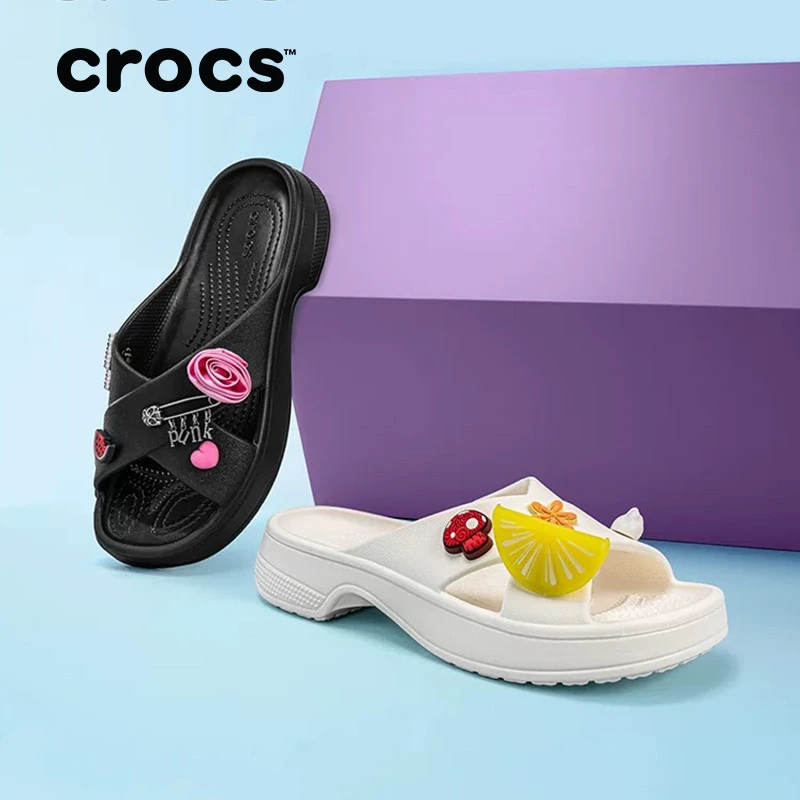 CROCS/卡骆驰经典女子交叉带凉拖户外时尚凉拖|210840