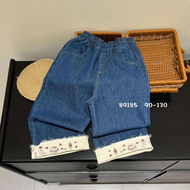 2025新款儿童韩版时尚牛仔裤Y89185