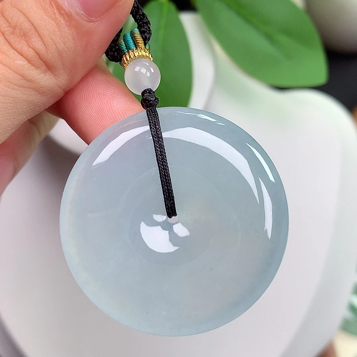 翡翠未镶嵌颈饰平安扣 38.2x6.1mm
