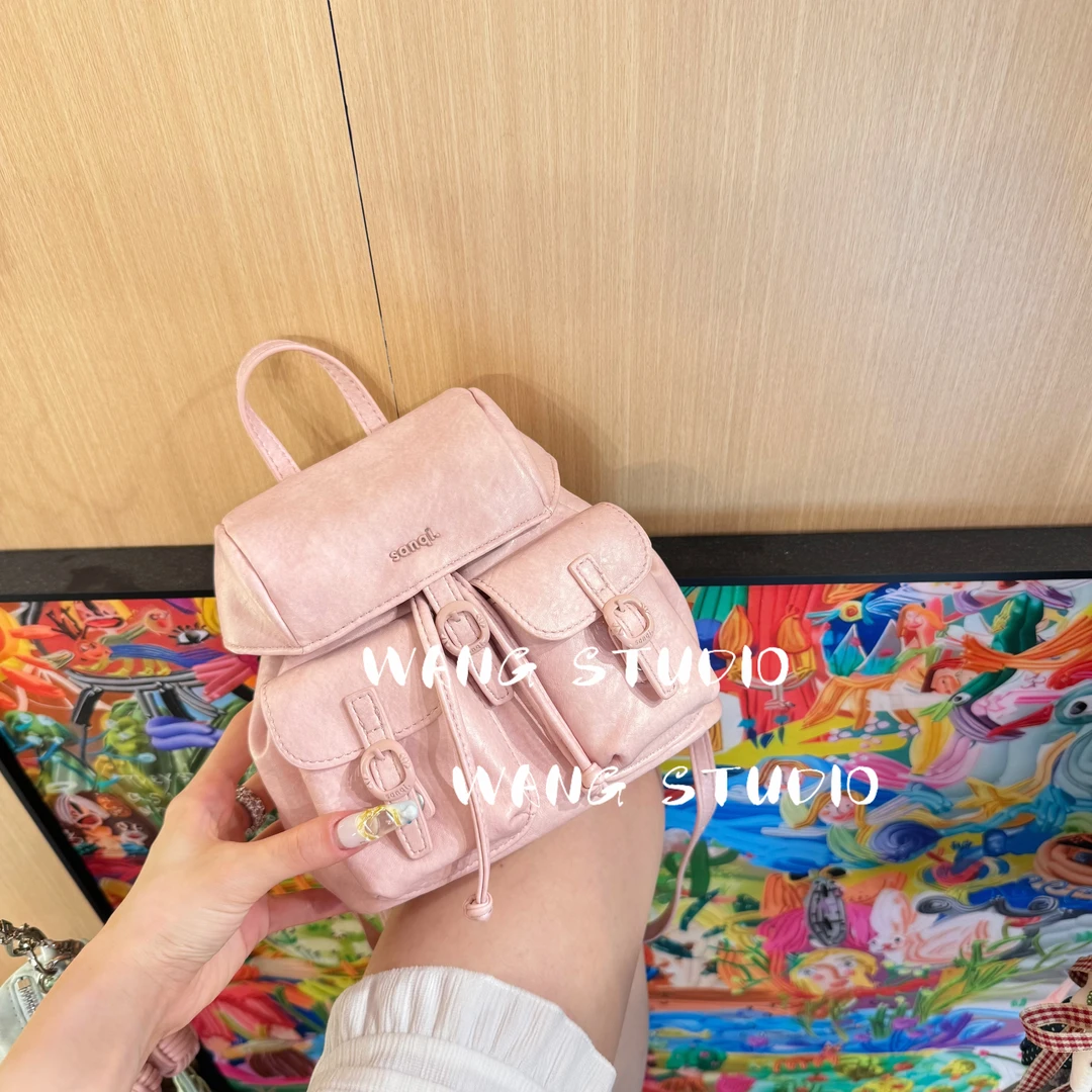 调调包包WANG STUDIO【粉雾花园】SANQIMTIME小众设计款 粉雾小双肩