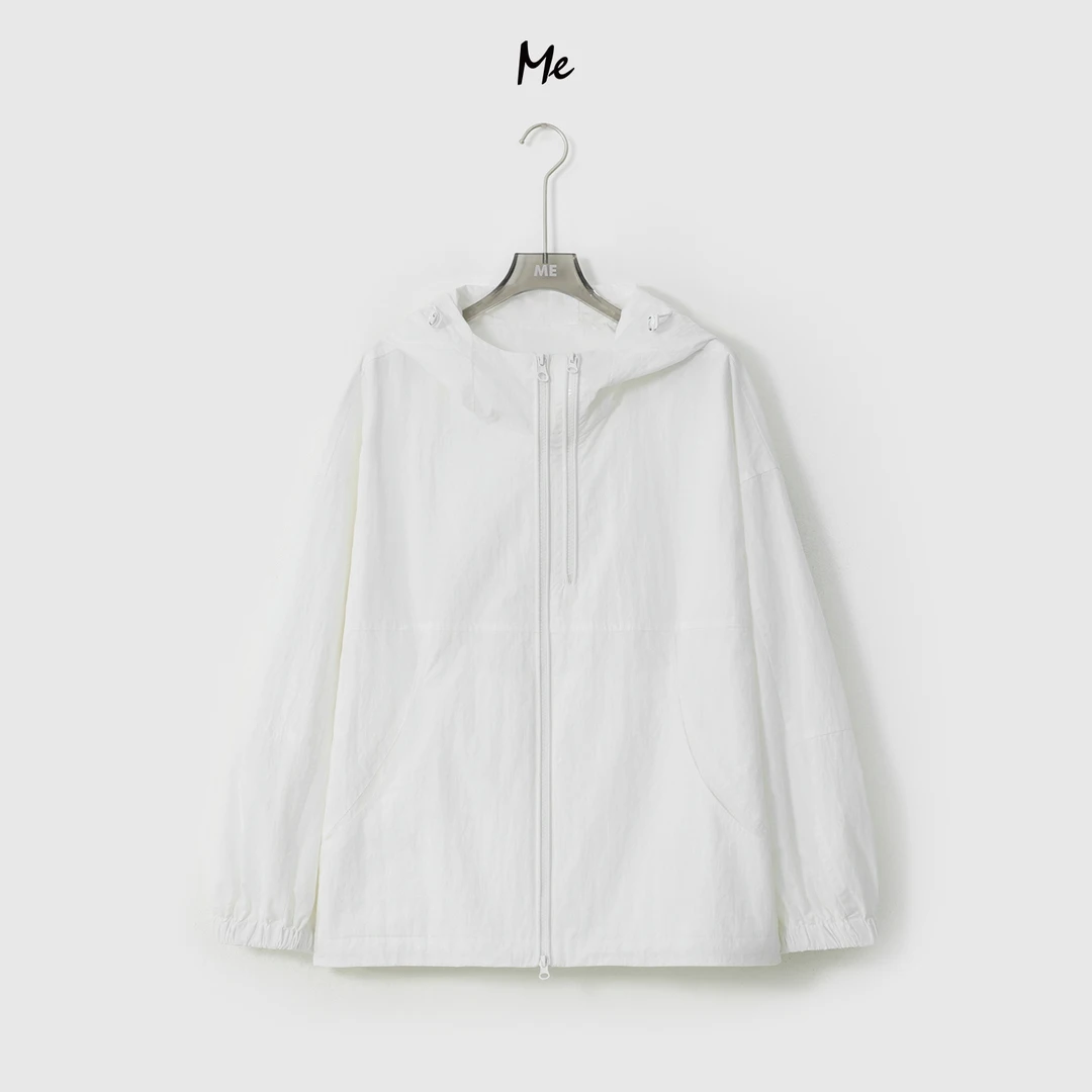 ME【北川白野】户外感廓形显瘦时尚百搭宽松连帽一手长外套MESA0199