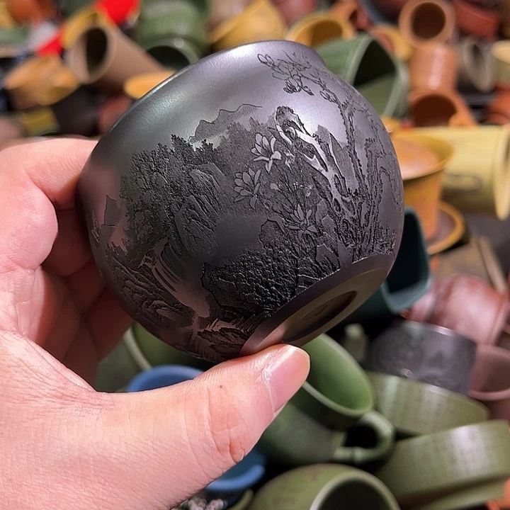 紫砂茶杯全手工紫砂主人杯