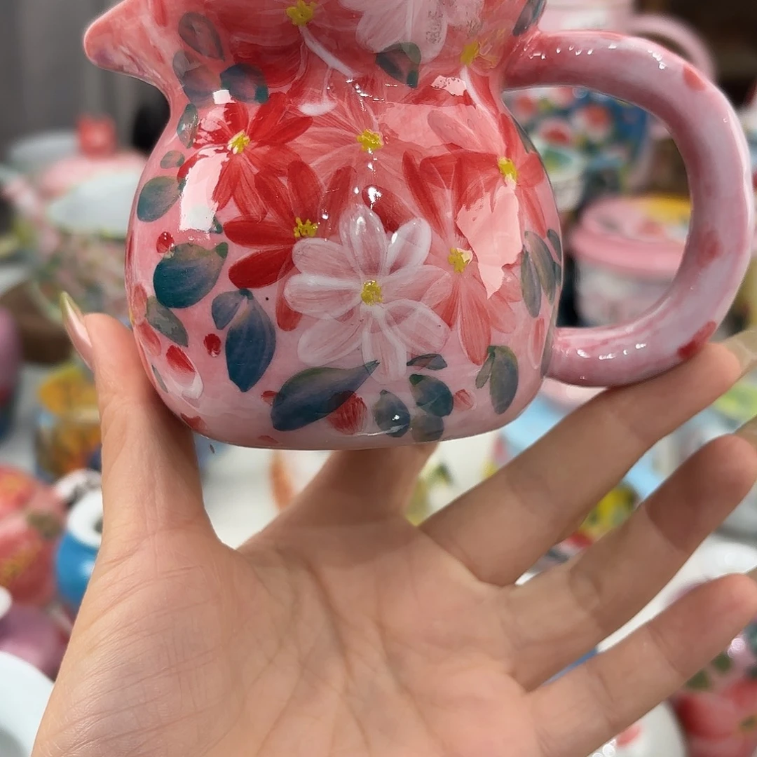 瓷片景德镇手绘高温釉下彩陶瓷茶具