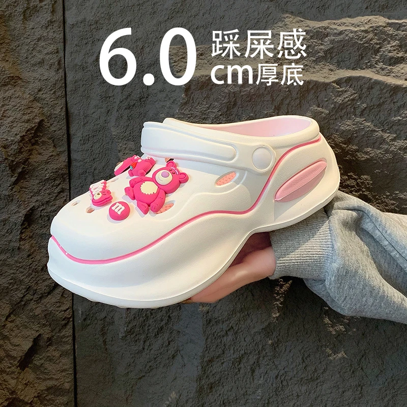 女士高跟洞洞拖鞋内销慎上细跟高跟鞋