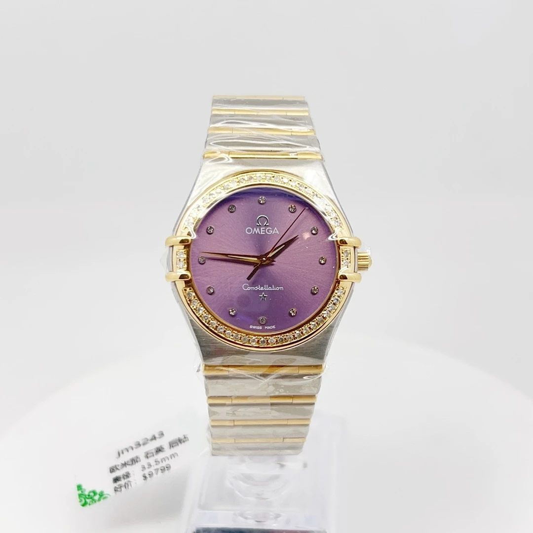 99新 Omega/欧米茄  星座石英腕表33.5mm后钻/公价85999/jm3243