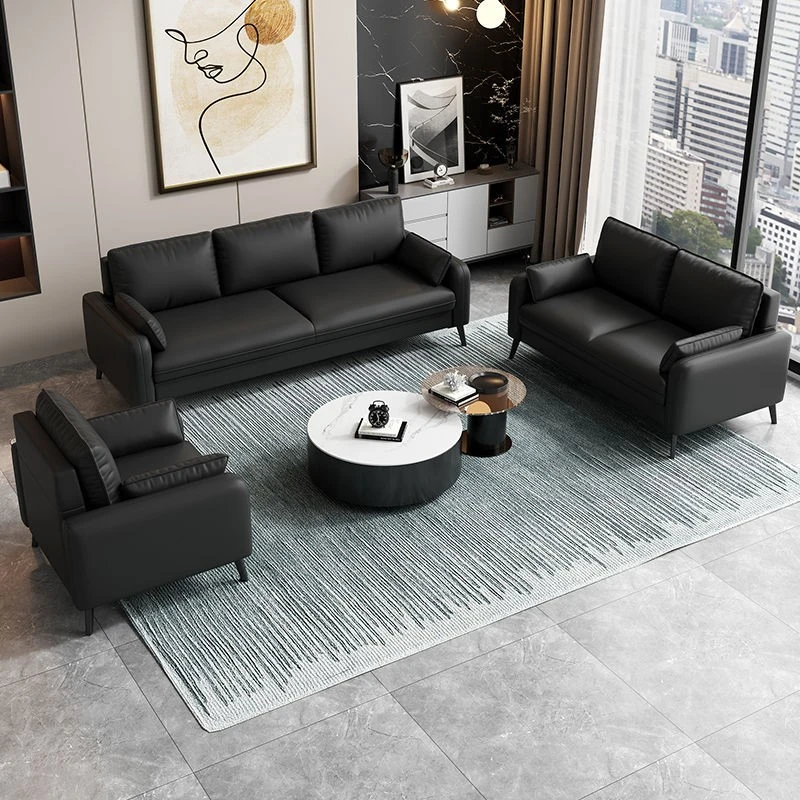 办公室沙发商务接待大厅会客区洽谈简约现代轻奢沙发小户型出租屋