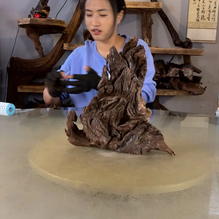 幸***星天然的云南紫柚木会黄水