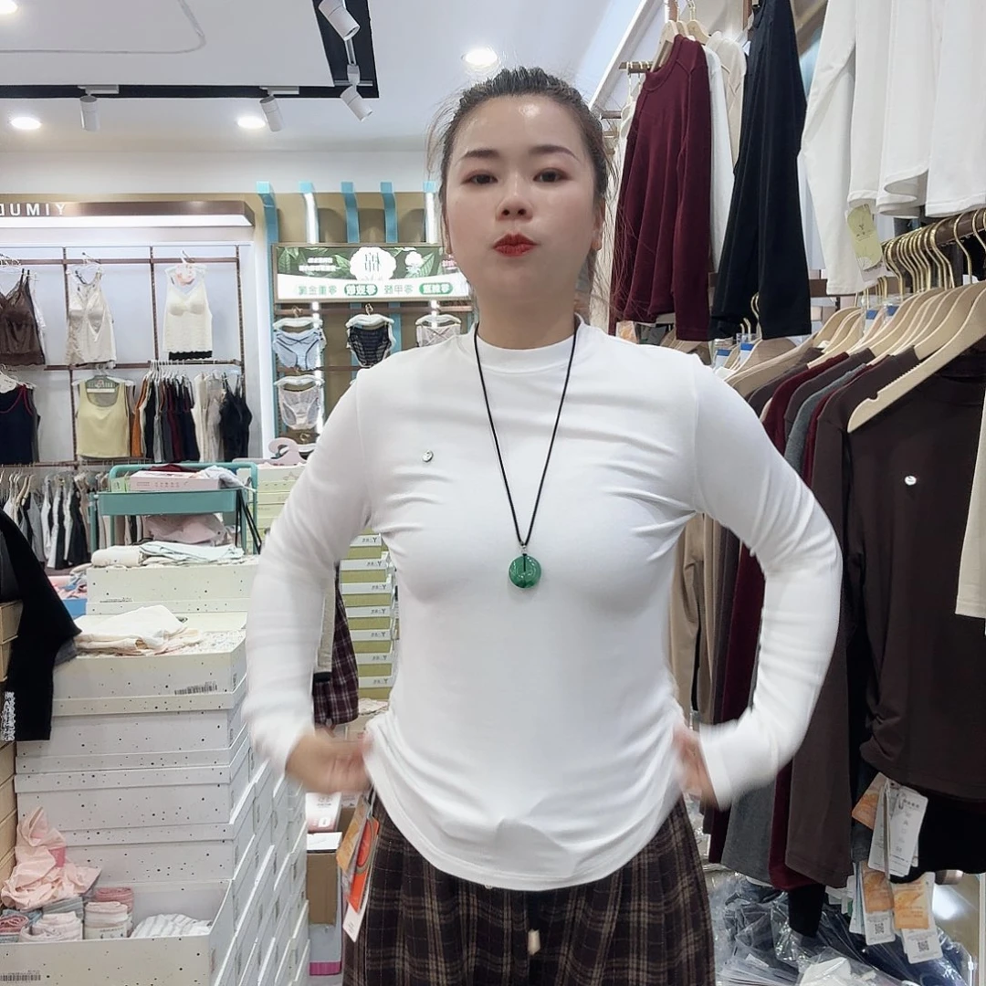 棉2613白色打底衣磨毛