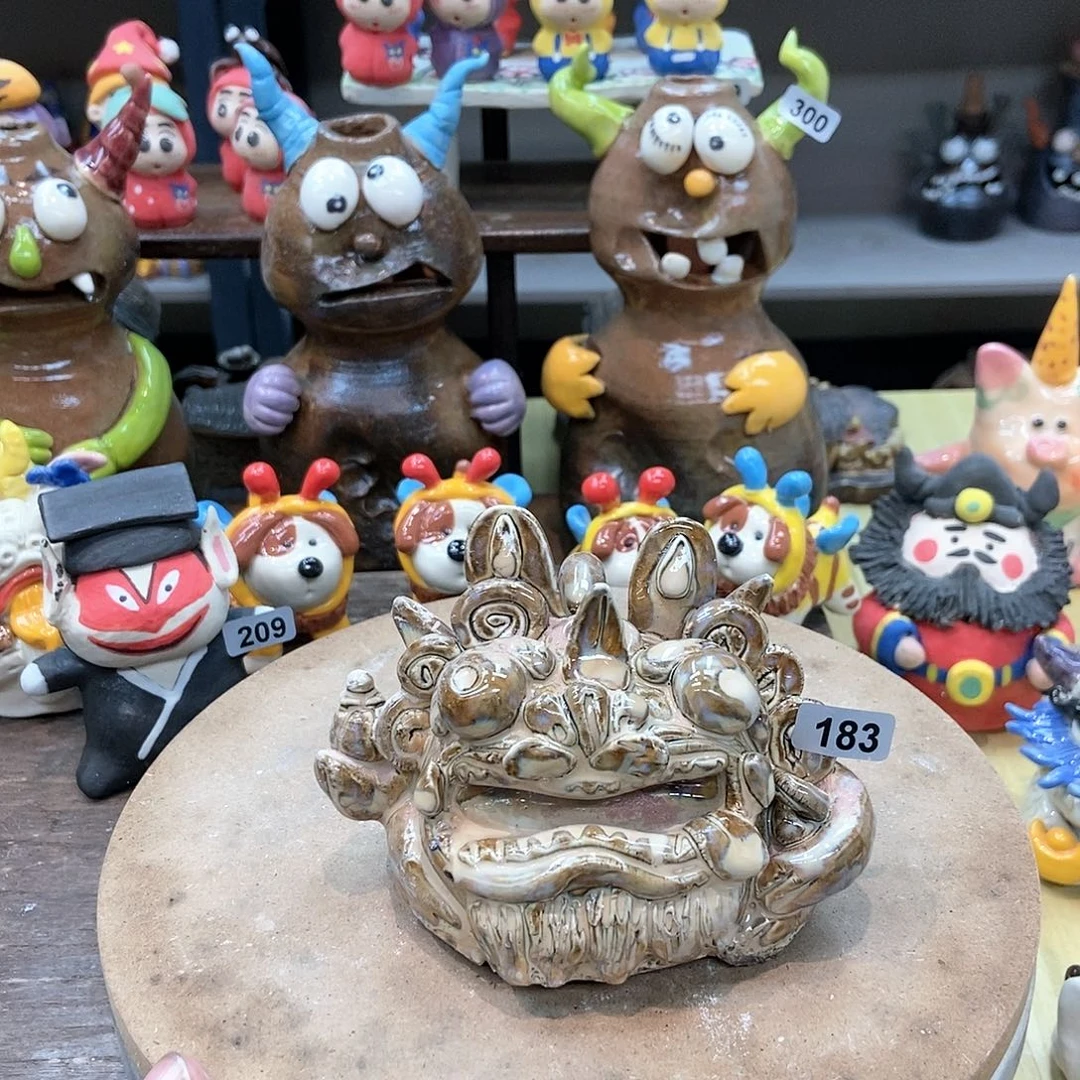 摆件直播间手工抽象陶瓷摆件微瑕福利183