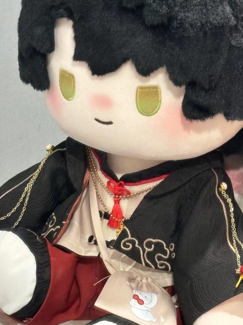 新中式风40cm坐姿棉花娃娃娃衣黑色款