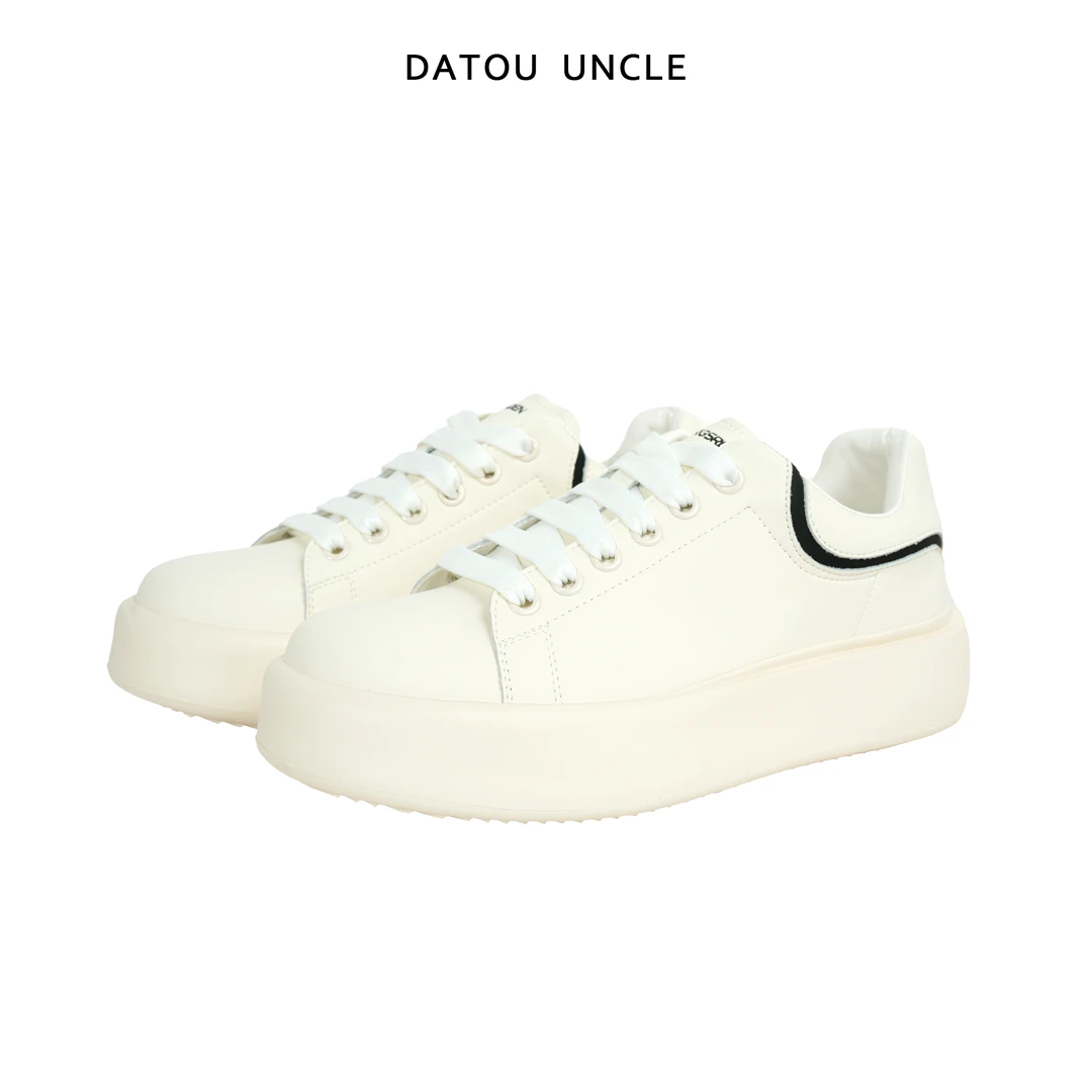 【大头叔叔】四季牛皮厚底低帮男士小白鞋增高百搭低帮板鞋DDX1010