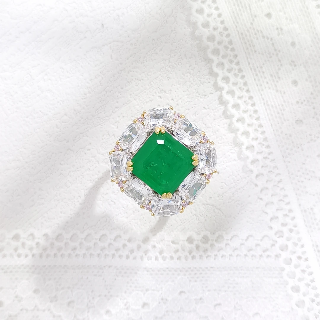 铜合金合成锆石戒指 HLM-54801 戒指气质优雅欧美时尚简约经典