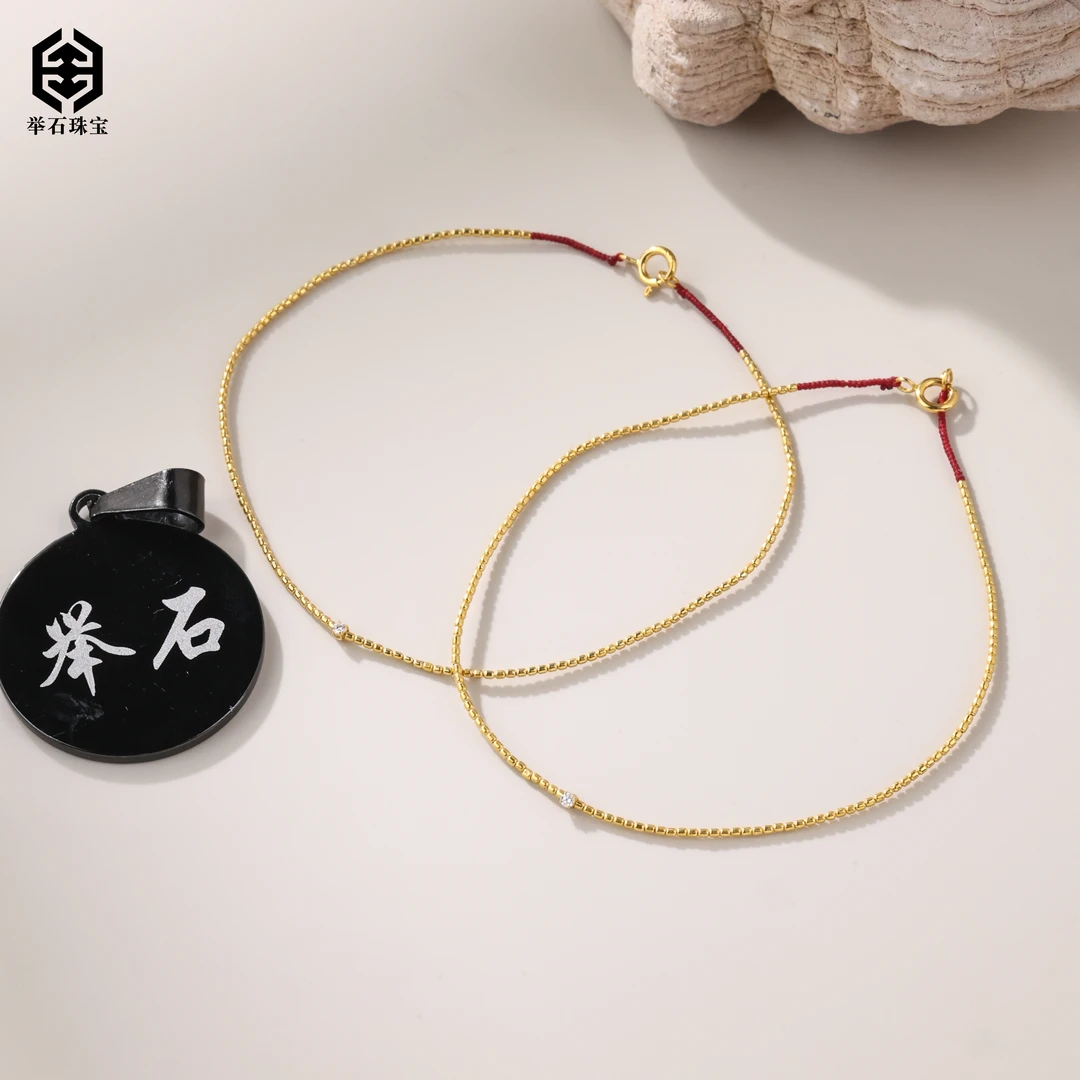 【举石珠宝】T0710-127-28个性手绳18k（一件/多样性发/长度自选）H