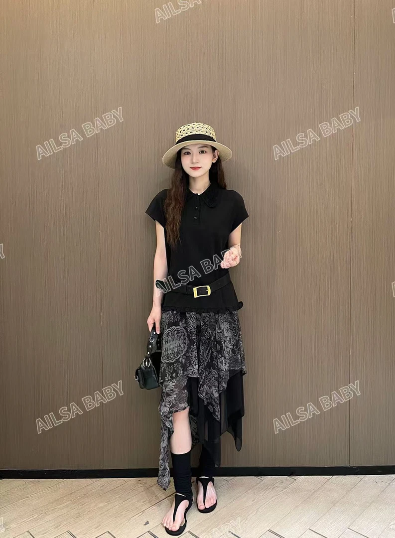 【AILSA BABY】（裙子）欧货复古晕染不规则半身裙/60703A