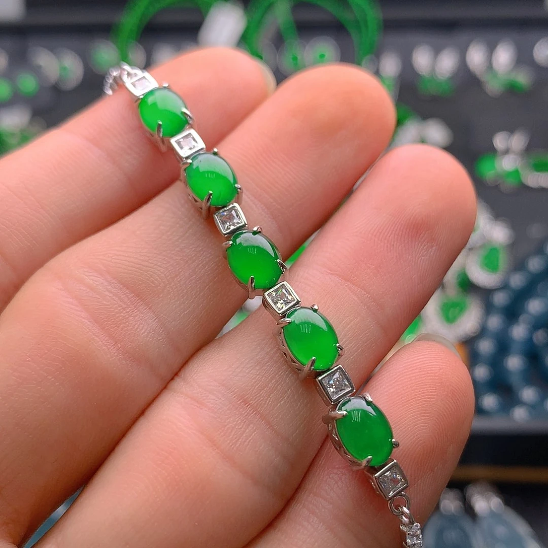 未镶嵌手链翡翠翡翠