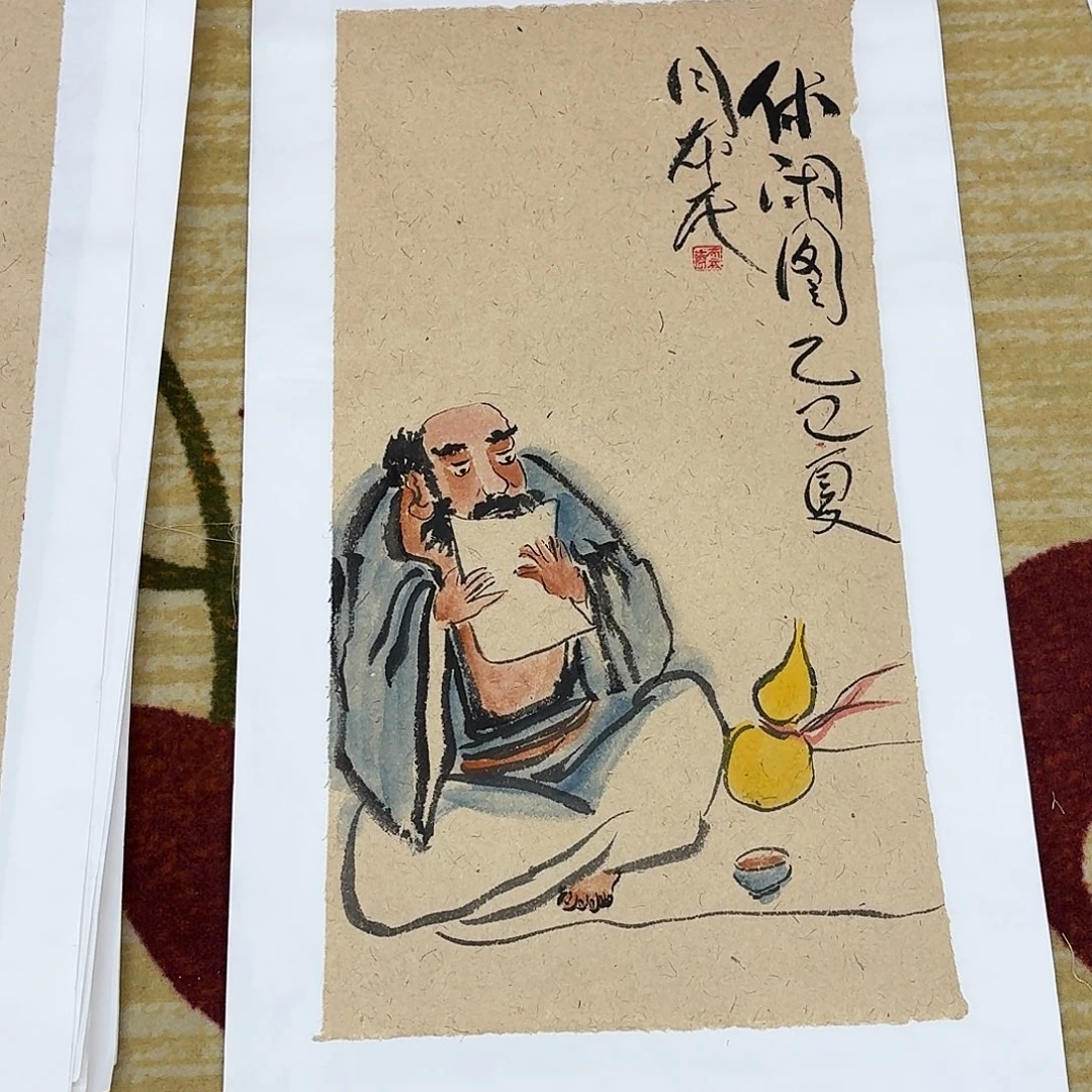 国画四尺四开手绘作品古典文人画