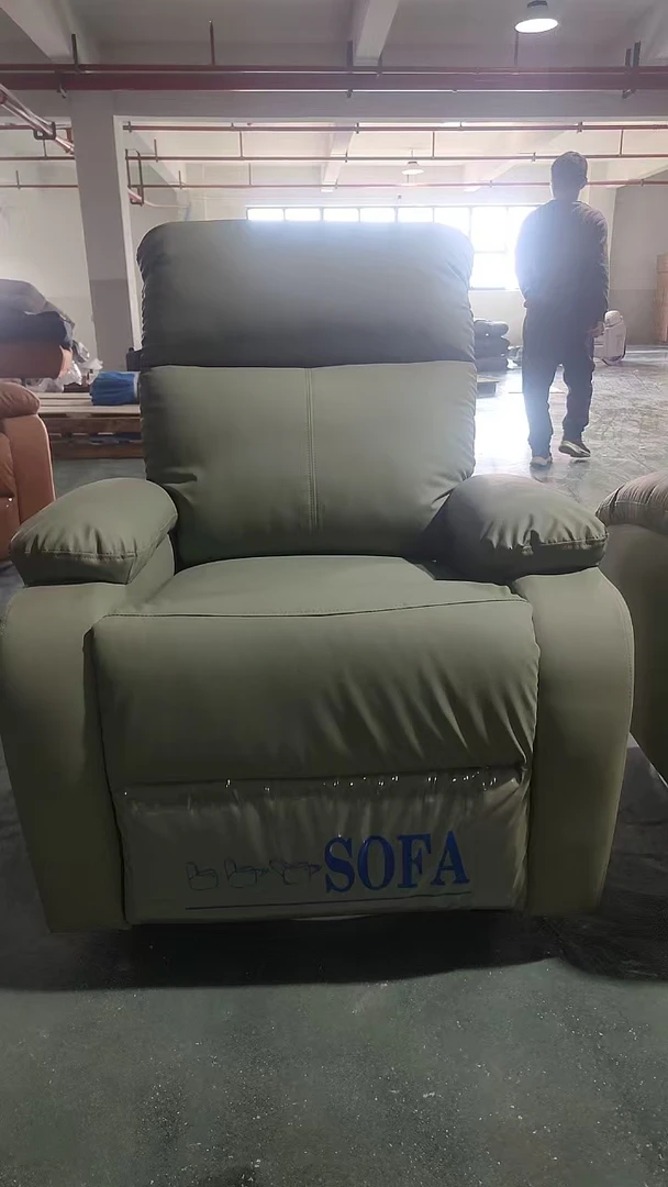 单人带摇带转可坐可躺懒人沙发客厅书房卧室皮艺沙发