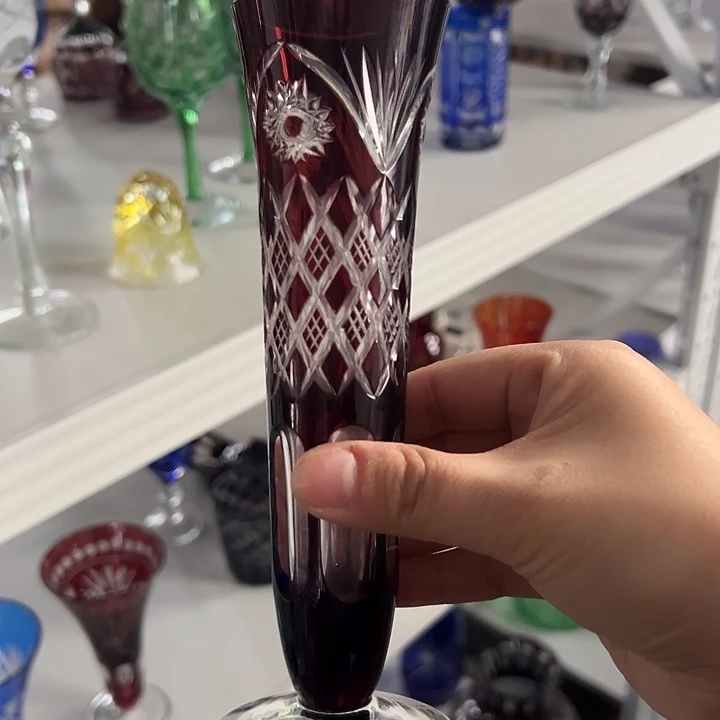 手柄款水晶玻璃微瑕一个