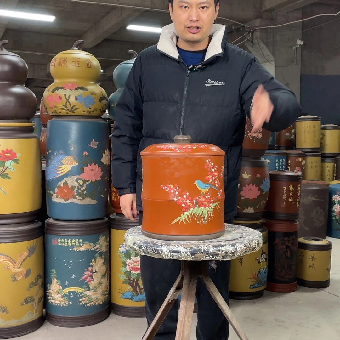 宜兴原矿紫砂茶叶罐