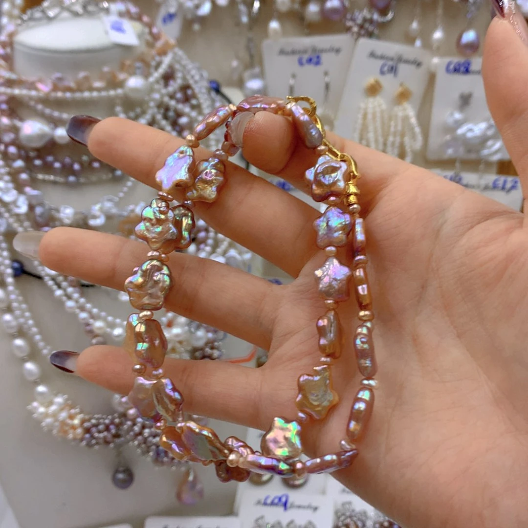 淡水珍珠耳饰银S925镶嵌妮*.