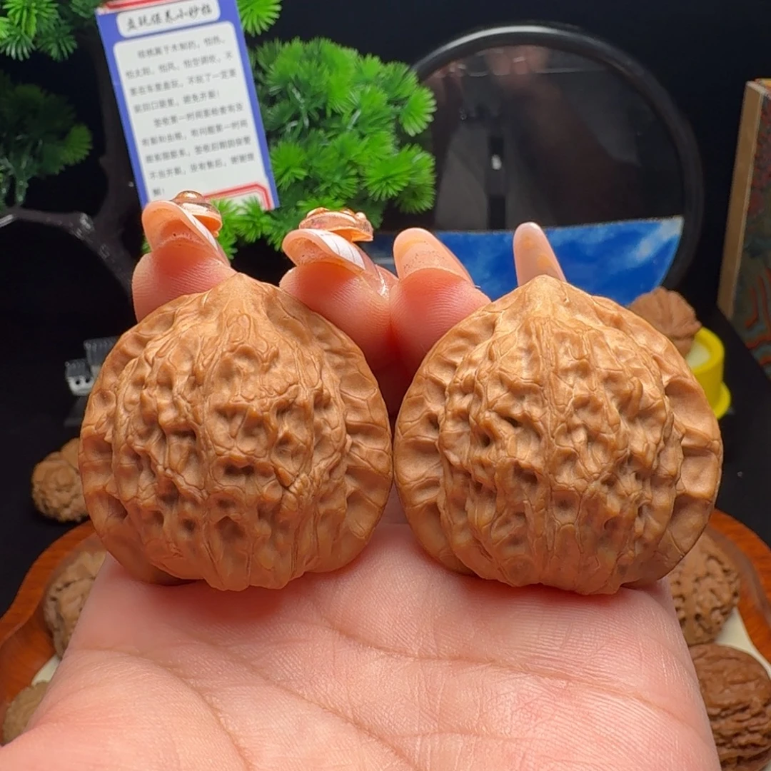 把件文玩核桃全品白茬公子帽40