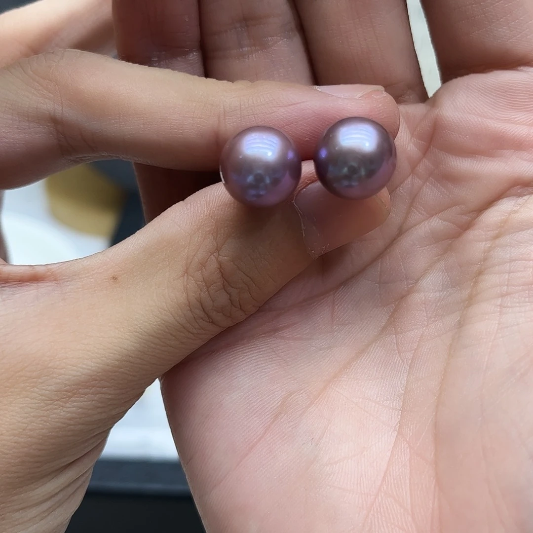 耳饰淡水珍珠18K金镶嵌