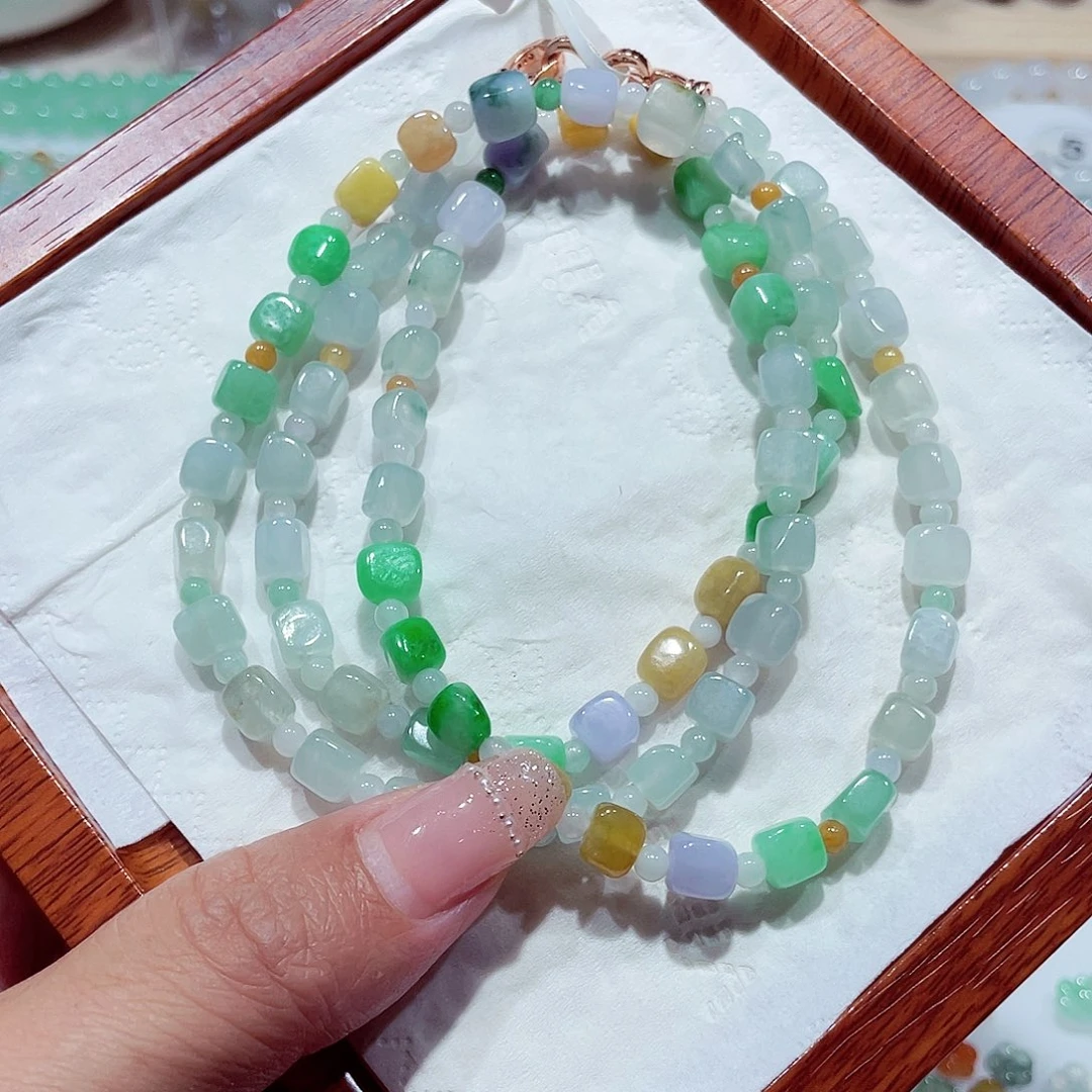 未镶嵌手链翡翠天然缅甸翡翠A货卡6