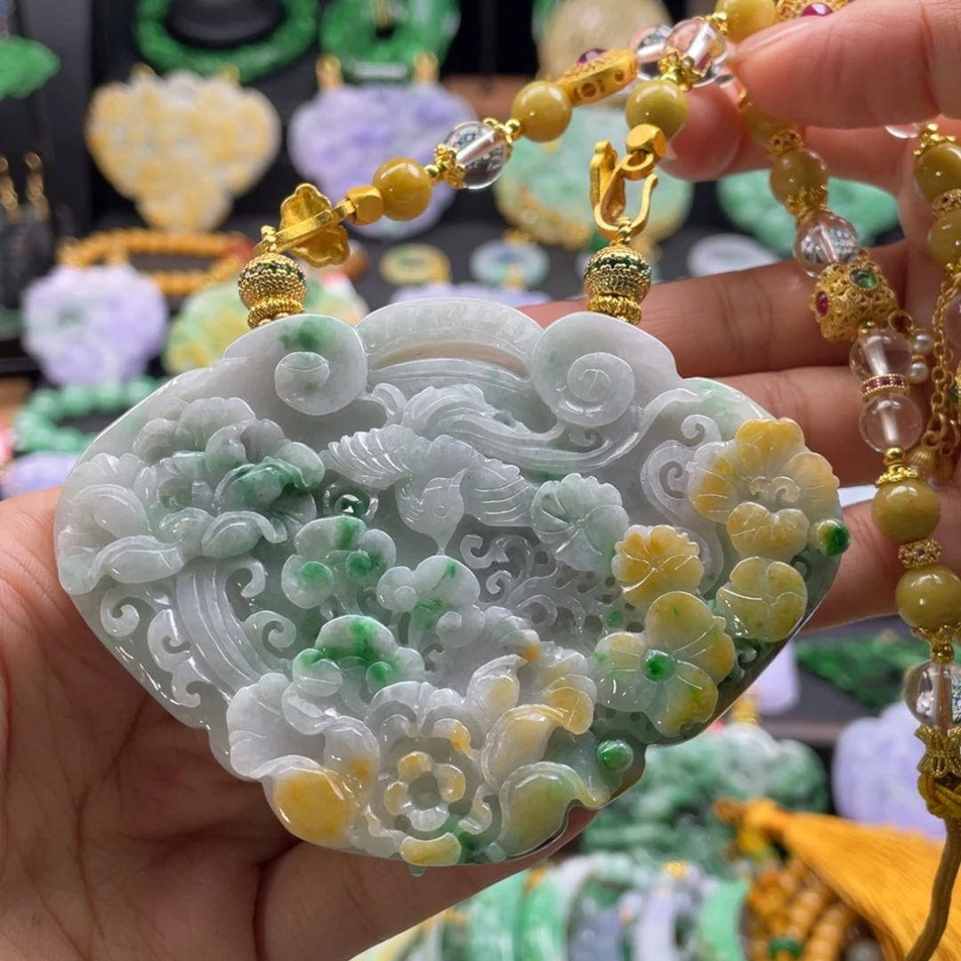 翡翠未镶嵌颈饰代编织