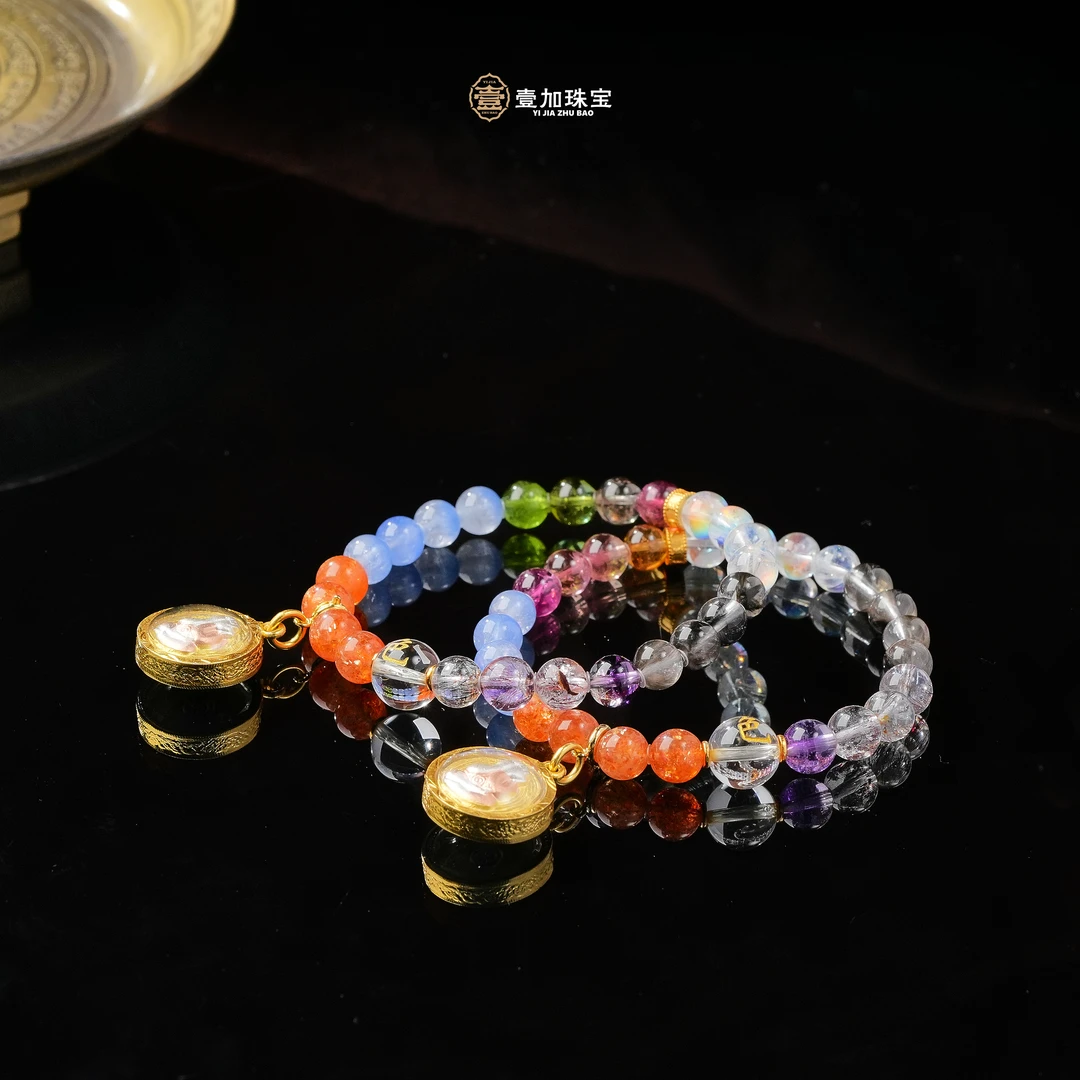 壹加维尼 | 手工设计手到擒来掩面F水晶多宝手串多样性发一7980n