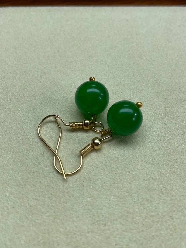 【111】碧玉和田玉耳坠卡10精品